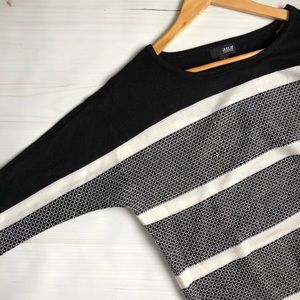 black & white dolman sweater